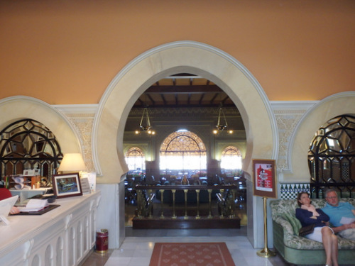 A view straight through the Alhambra Palace Hotel.